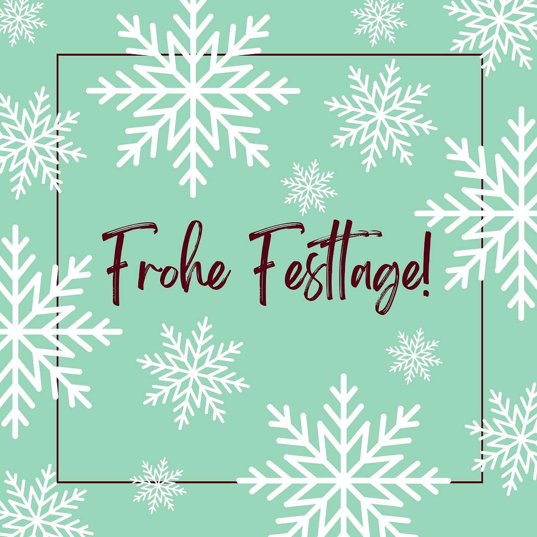 Frohe Festtage mit Schneeflocken