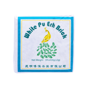 China Pu-Erh White Peacock Brick