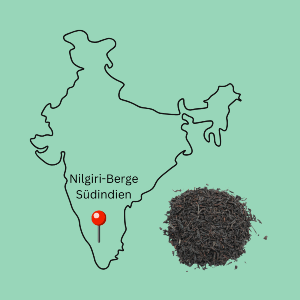 Nilgiri OP Parkside – Südindien Schwarztee Nilgiri Berge Standort