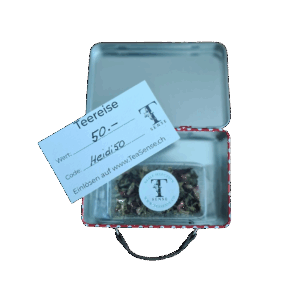 Geschenk Koffer Mini mit Tee Gutschein TeaSense.ch