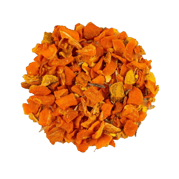 Karotte Kurkuma Tee schöne Herbstliches Orange lose Teemischung ohne Aroma