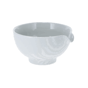 Matcha-Schale aus Porzellan mit Ausguss weiss