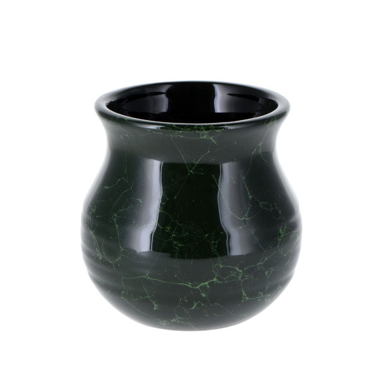 Mate Becher aus Keramik mit Marmor Design Grün